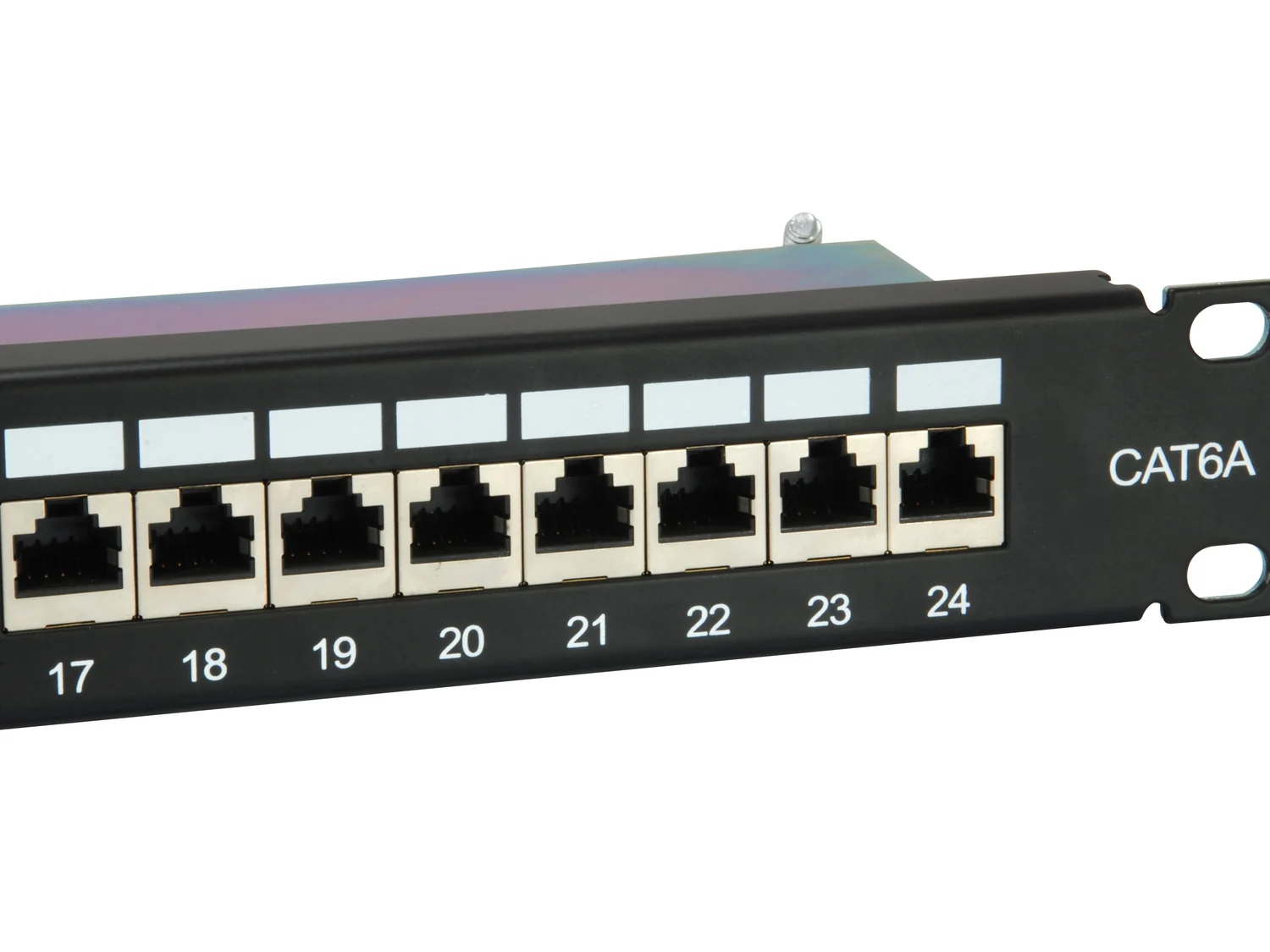 Painel de Conexões Cat.6A 24 Portas 19" 1U RJ-45 Equip Preto - Imagem 4