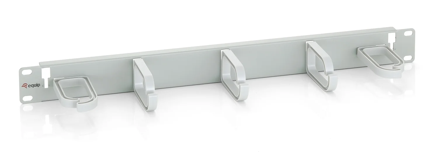 Painel de gestão de cabos Equip 19" 1U cinzento