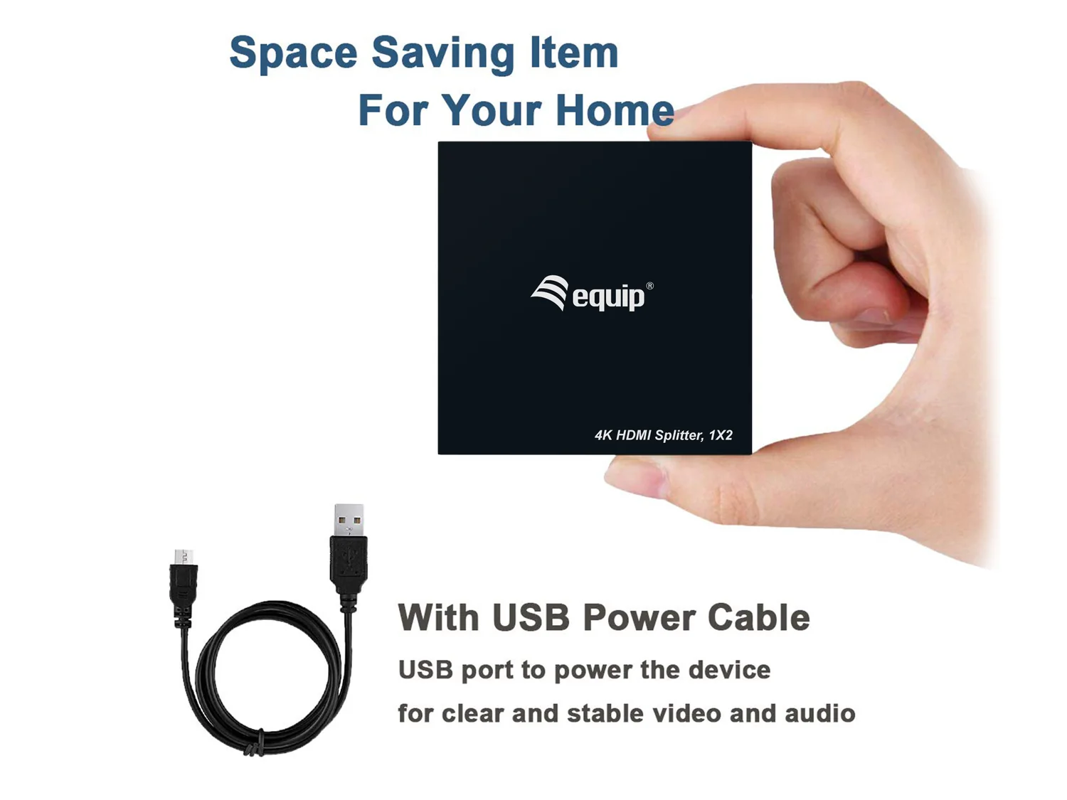 Splitter HDMI Ultra Slim 2 Portas 4K 60Hz Alimentado por USB Equip 332715 - Imagem 5