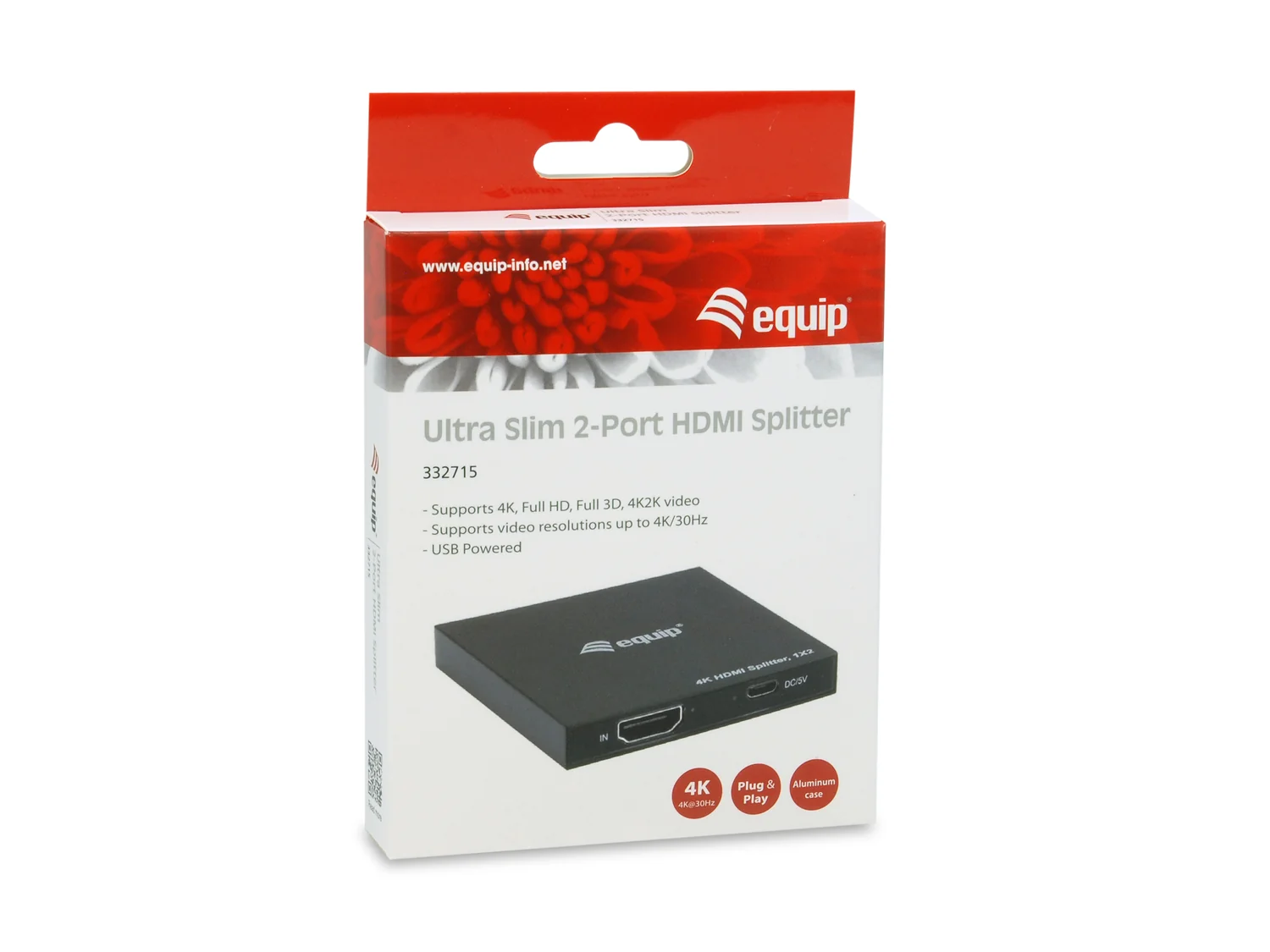 Splitter HDMI Ultra Slim 2 Portas 4K 60Hz Alimentado por USB Equip 332715 - Imagem 6