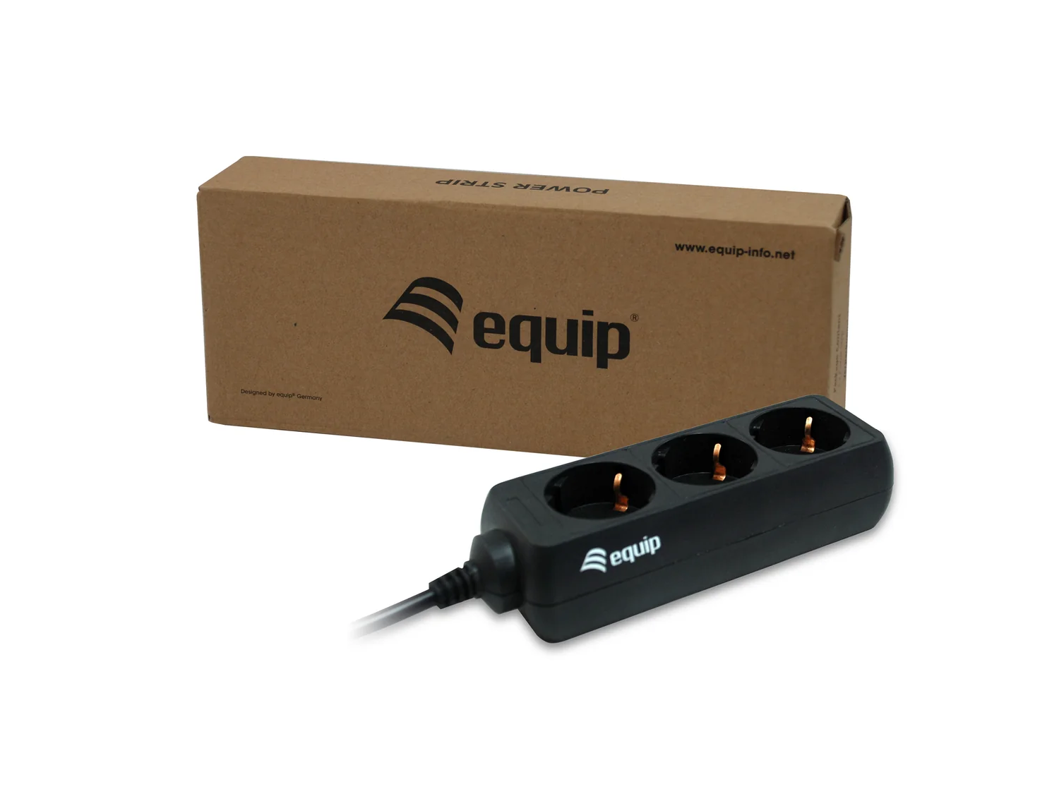 Extensão Elétrica IEC C14 para 3 Tomadas Schuko Equip 333280 Cabo 1,1m Preta - Imagem 2