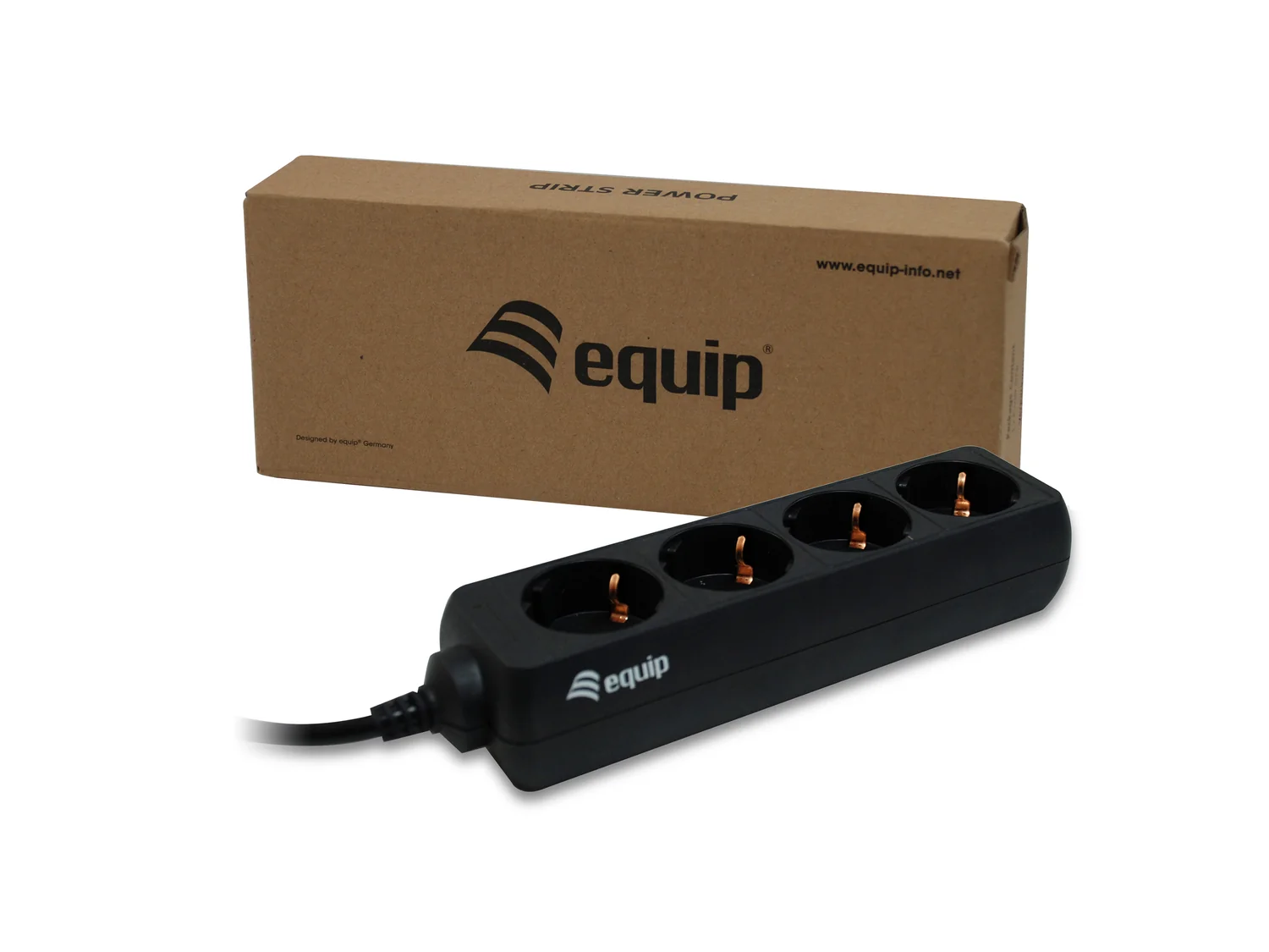 Tomada de Corrente Equip C14 IEC320 para 4 Sockets 1,1 m Preto - Imagem 2