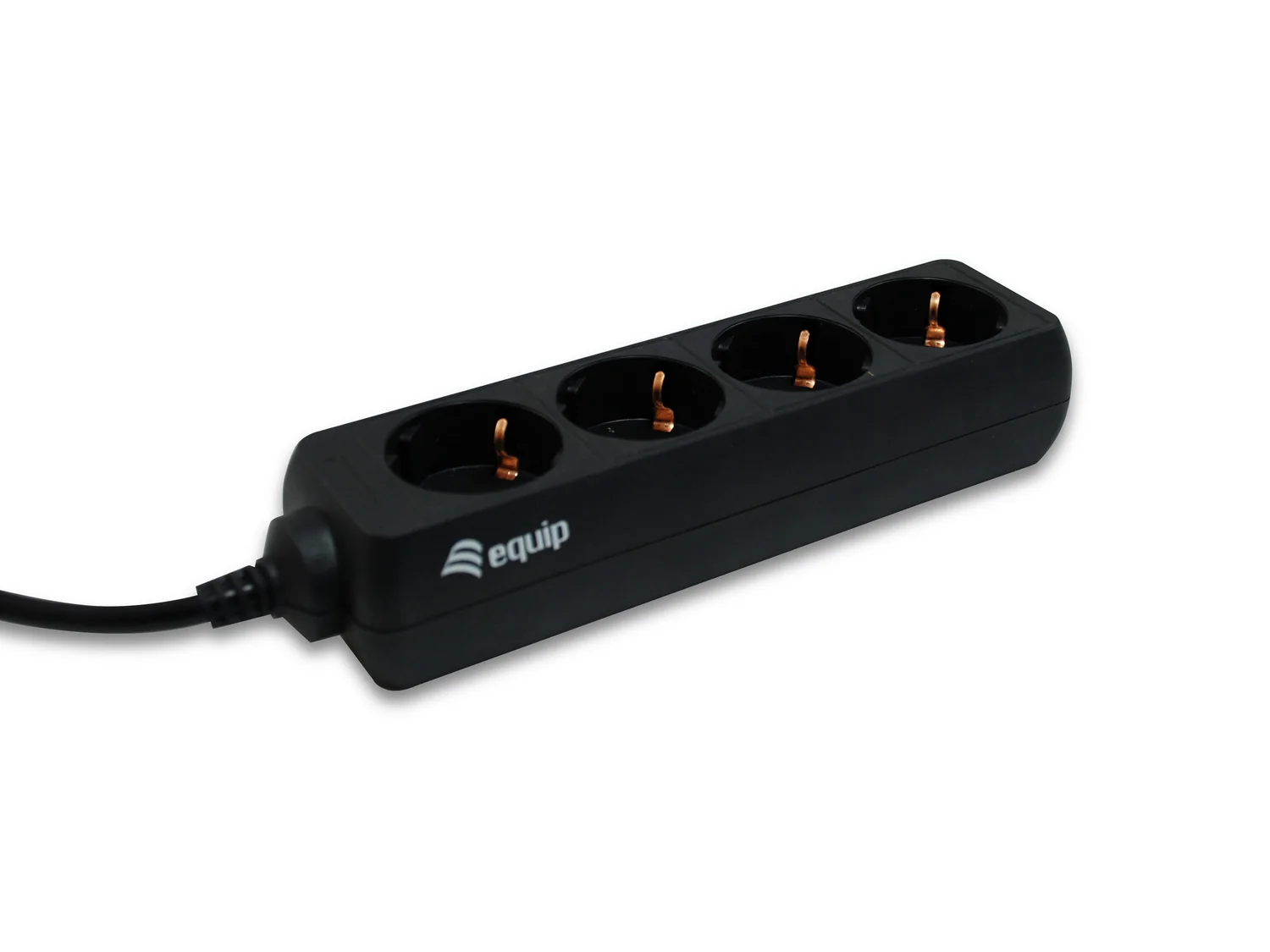 Tomada de Corrente Equip C14 IEC320 para 4 Sockets 1,1 m Preto