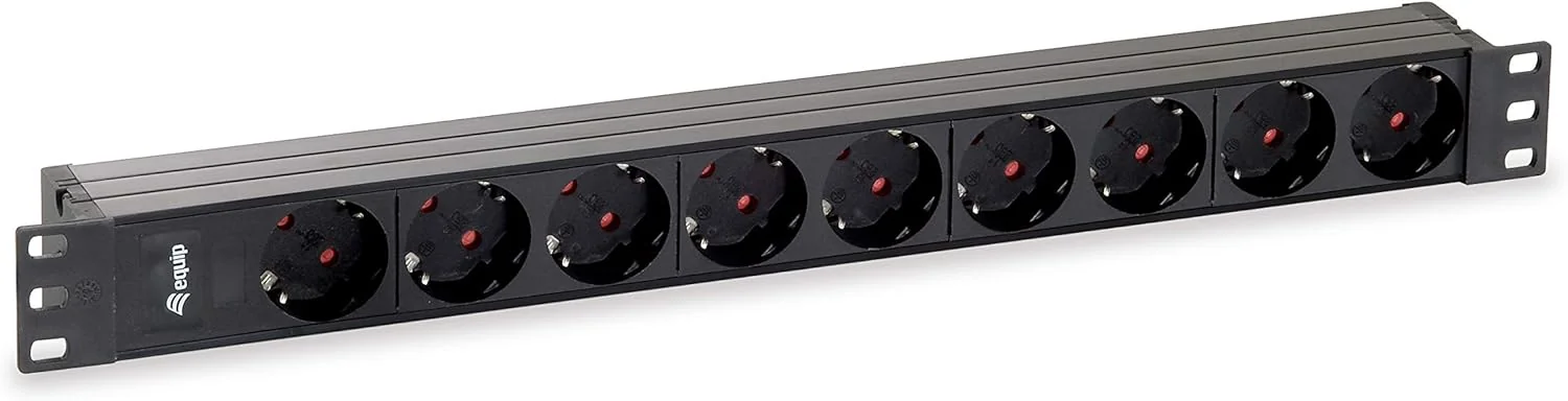 Tomada de Corrente para Rack Equip PDU 9 Saídas AC 1U 1,8 m Preto - Imagem 1