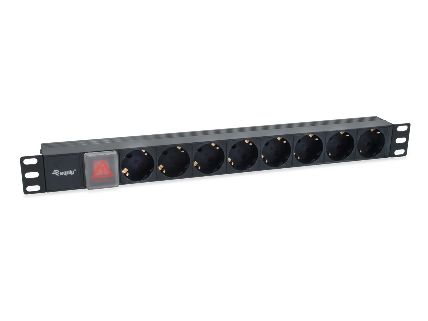 Tomada PDU Rack 19" 1U 8 Saídas AC Tipo F Ficha C14 2500W Equip 333286