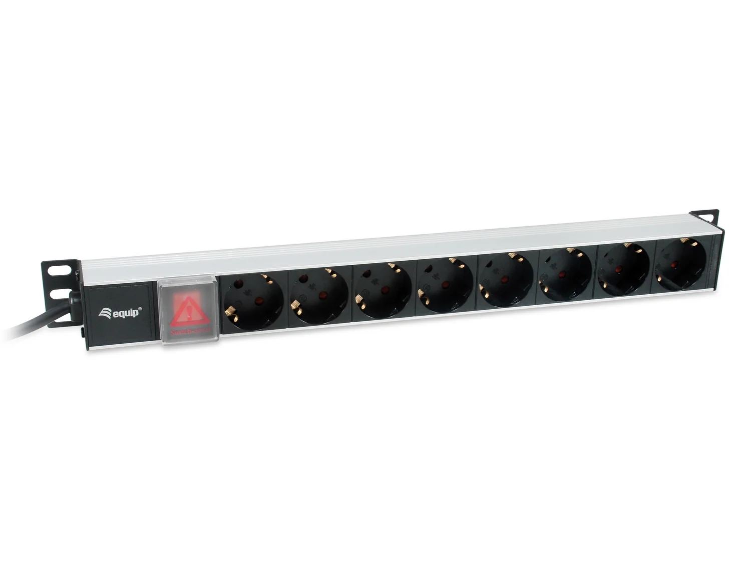 Tomada PDU Rack 19" 1U 8 Saídas AC Alumínio 3500W Cabo 3m Equip 333308 - Imagem 1