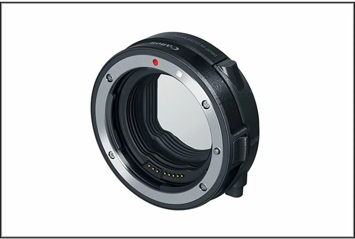 Adaptador de Objetiva Canon Mount EF para RF com Filtro Polarizador Circular Drop-In - Imagem 2