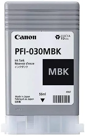 Tinteiro Canon PFI-030 Preto Mate 55ml - Pigmento Original para imagePROGRAF TA-20 e TA-30 - Imagem 2