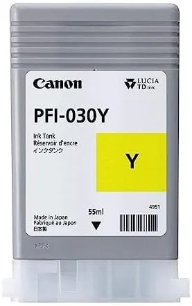 Tinteiro Canon PFI-030Y Amarelo Original – 55 ml para imagePROGRAF TA-20/TA-30 - Imagem 2