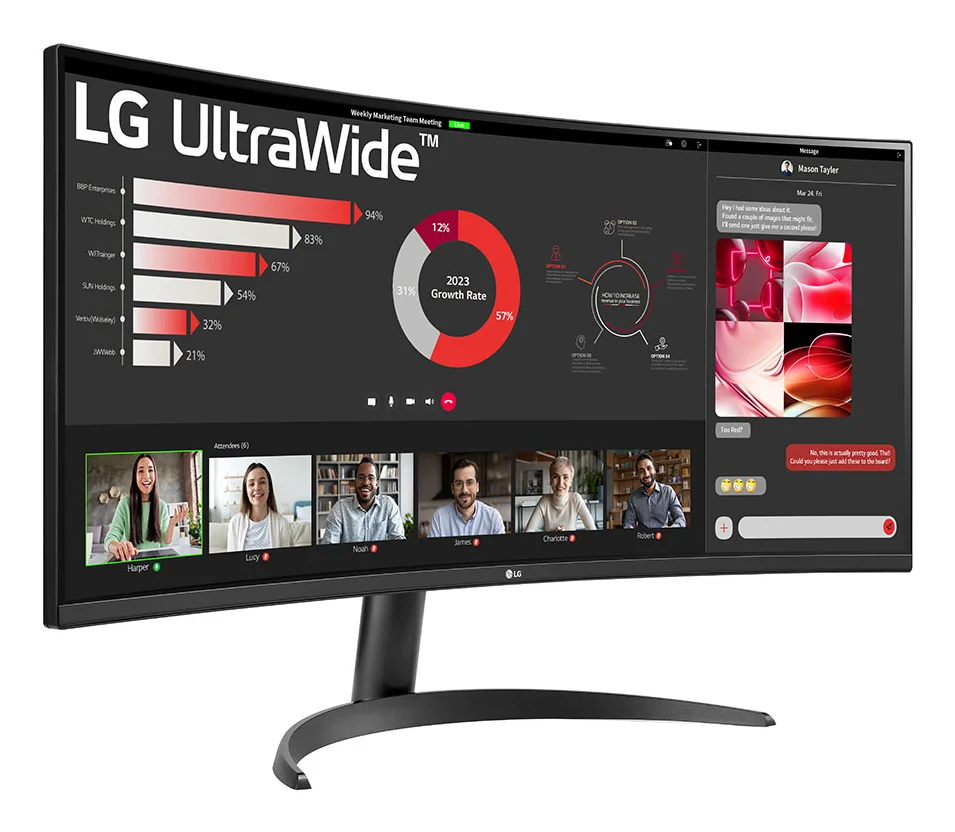 Monitor Curvo LG 34WR50QK-B 34" UWQHD VA 100Hz HDR10 FreeSync - Imagem 4