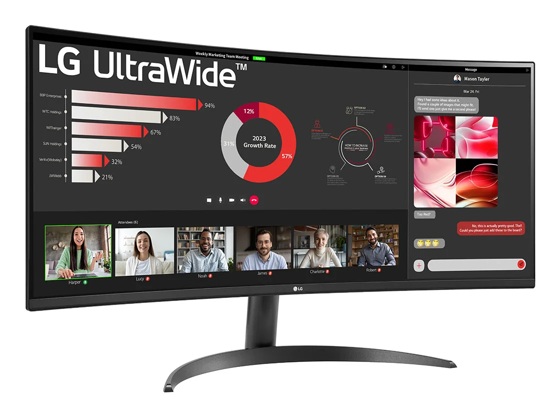 Monitor Curvo LG 34WR50QK-B 34" UWQHD VA 100Hz HDR10 FreeSync - Imagem 3