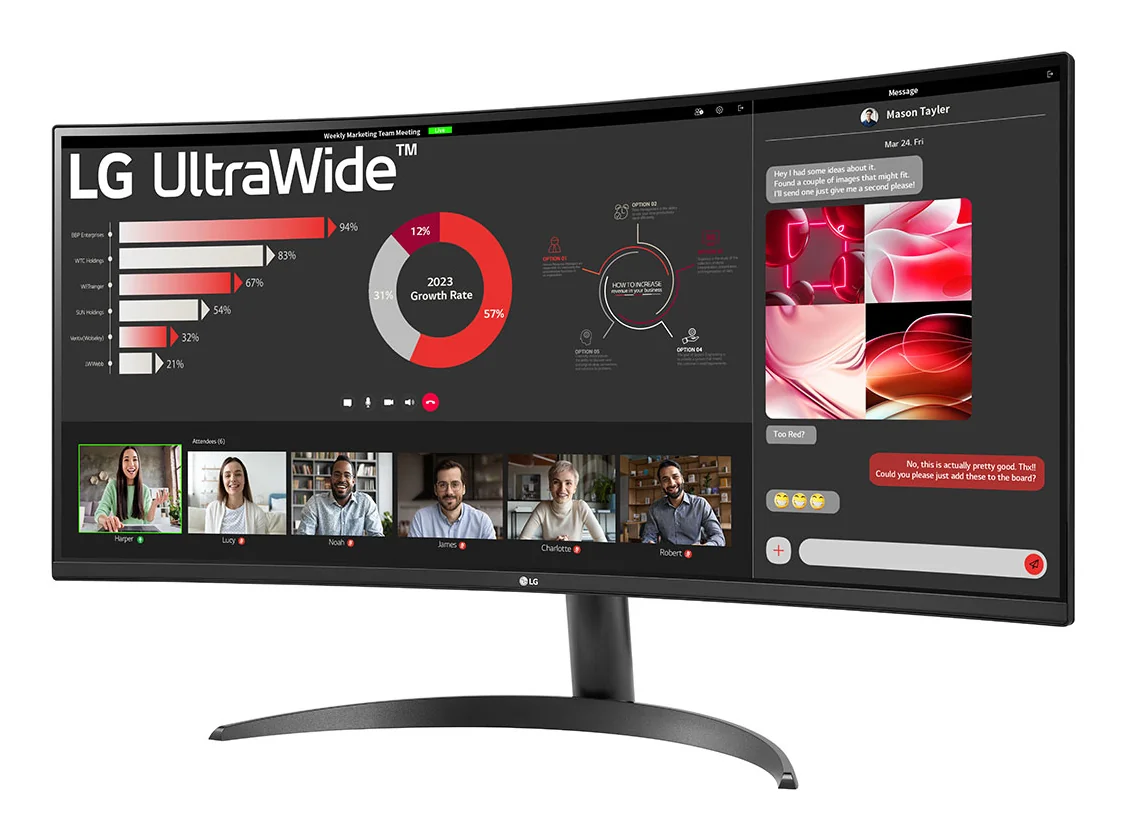 Monitor Curvo LG 34WR50QK-B 34" UWQHD VA 100Hz HDR10 FreeSync - Imagem 2