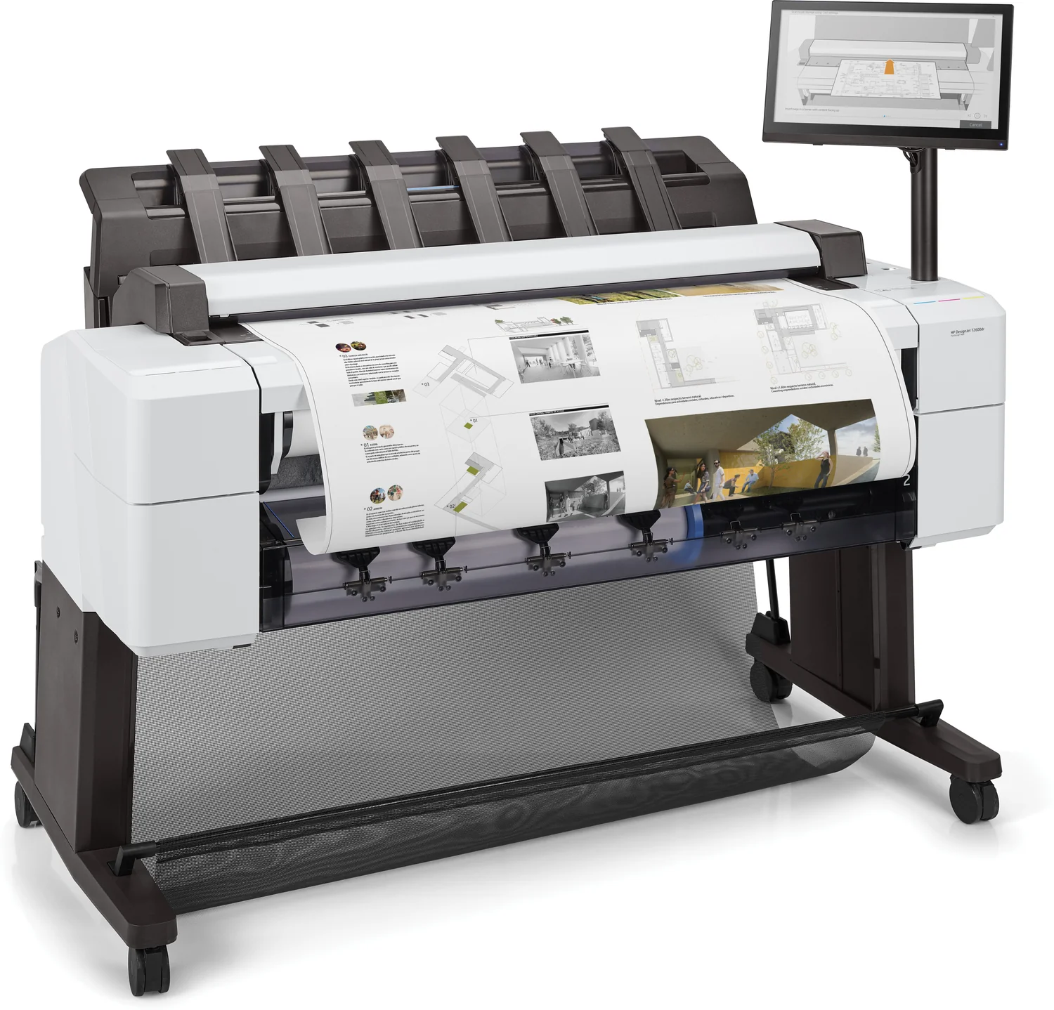 Plotter Multifunções HP Designjet T2600dr PS 36" 2400x1200 DPI 128GB RAM 500GB HDD Branco - Imagem 3