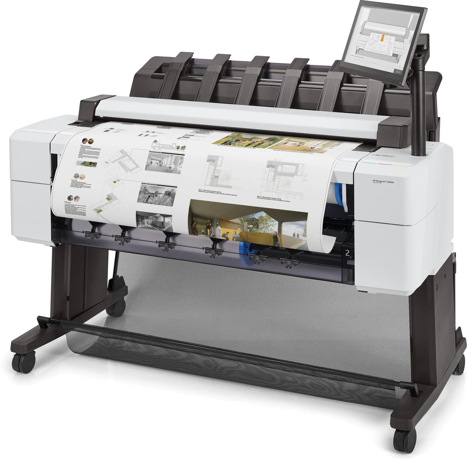 Plotter Multifunções HP Designjet T2600dr PS 36" 2400x1200 DPI 128GB RAM 500GB HDD Branco - Imagem 2