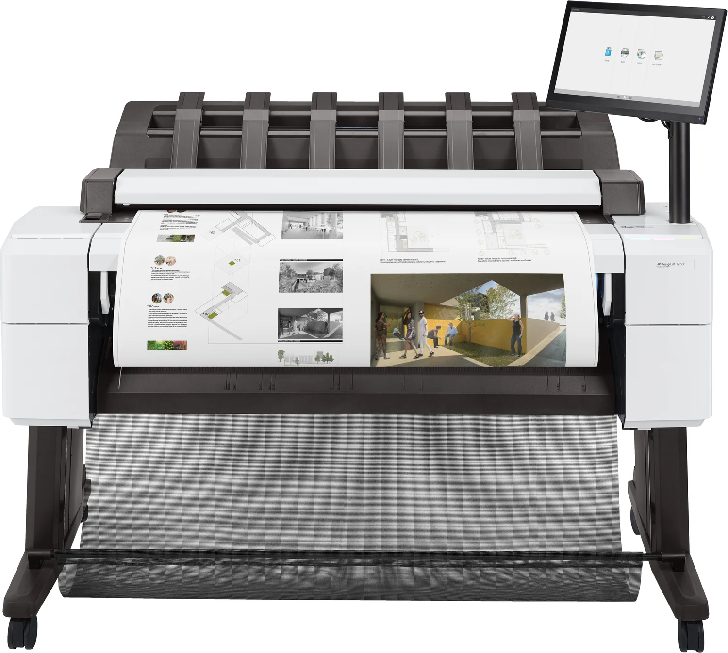Plotter Multifunções HP Designjet T2600dr PS 36" 2400x1200 DPI 128GB RAM 500GB HDD Branco - Imagem 4