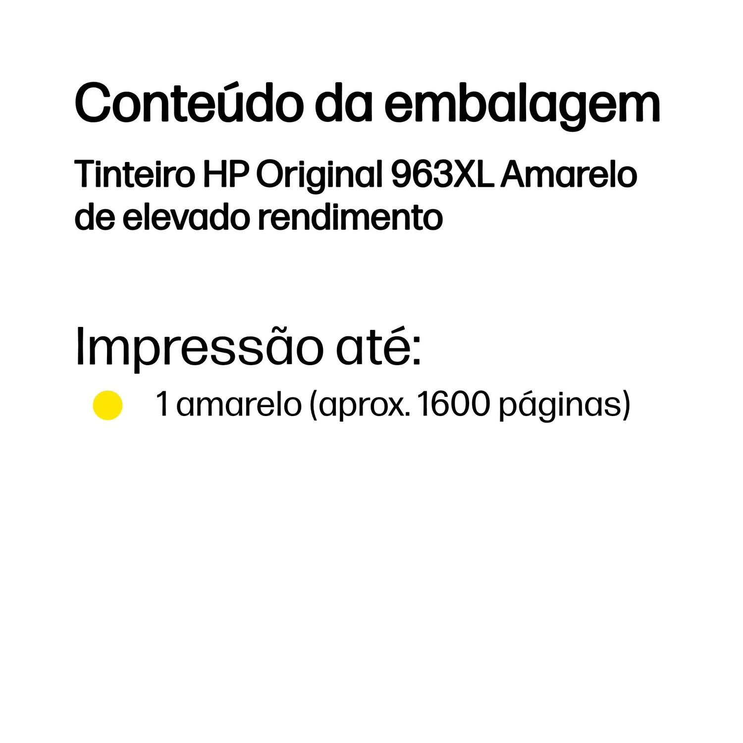 Tinteiro HP 963XL Amarelo Original Alto Rendimento 1600 Páginas - Imagem 3