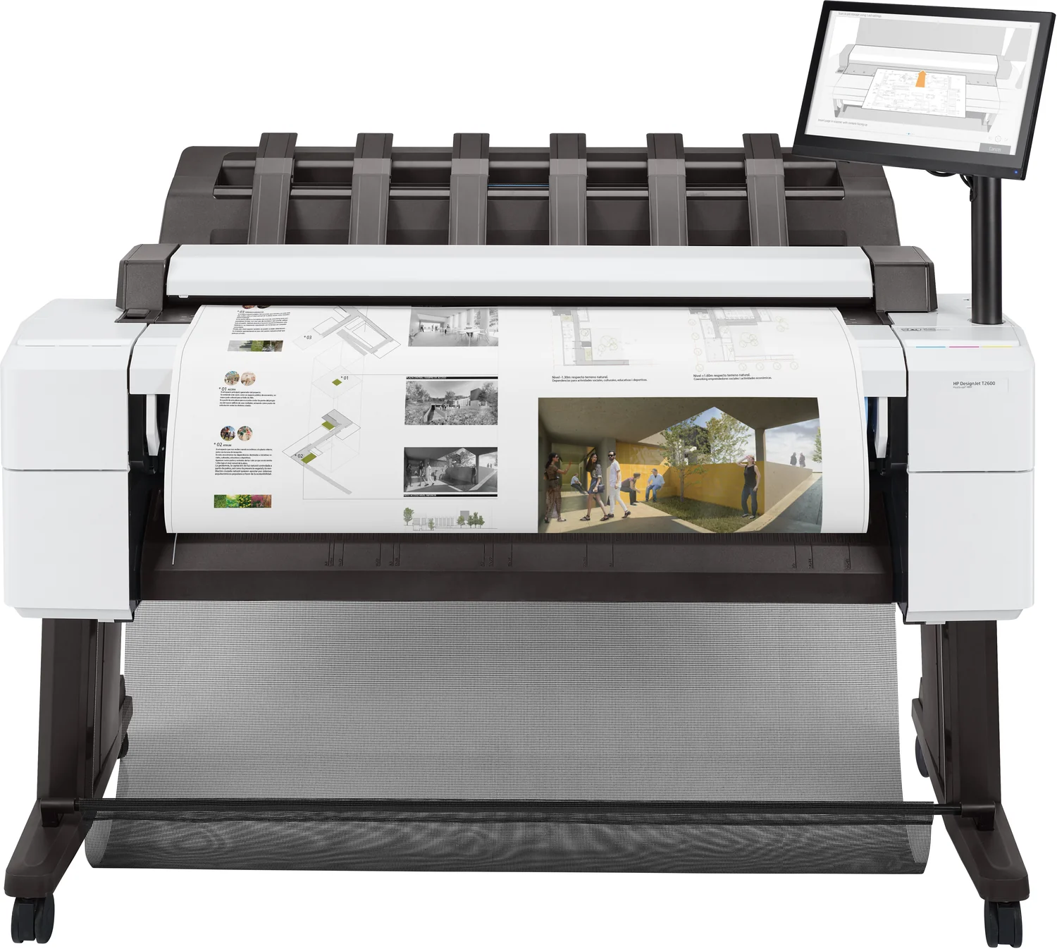 Plotter Multifunções HP DesignJet T2600ps 36" 2400x1200 DPI PostScript 128GB RAM 500GB HDD Branco