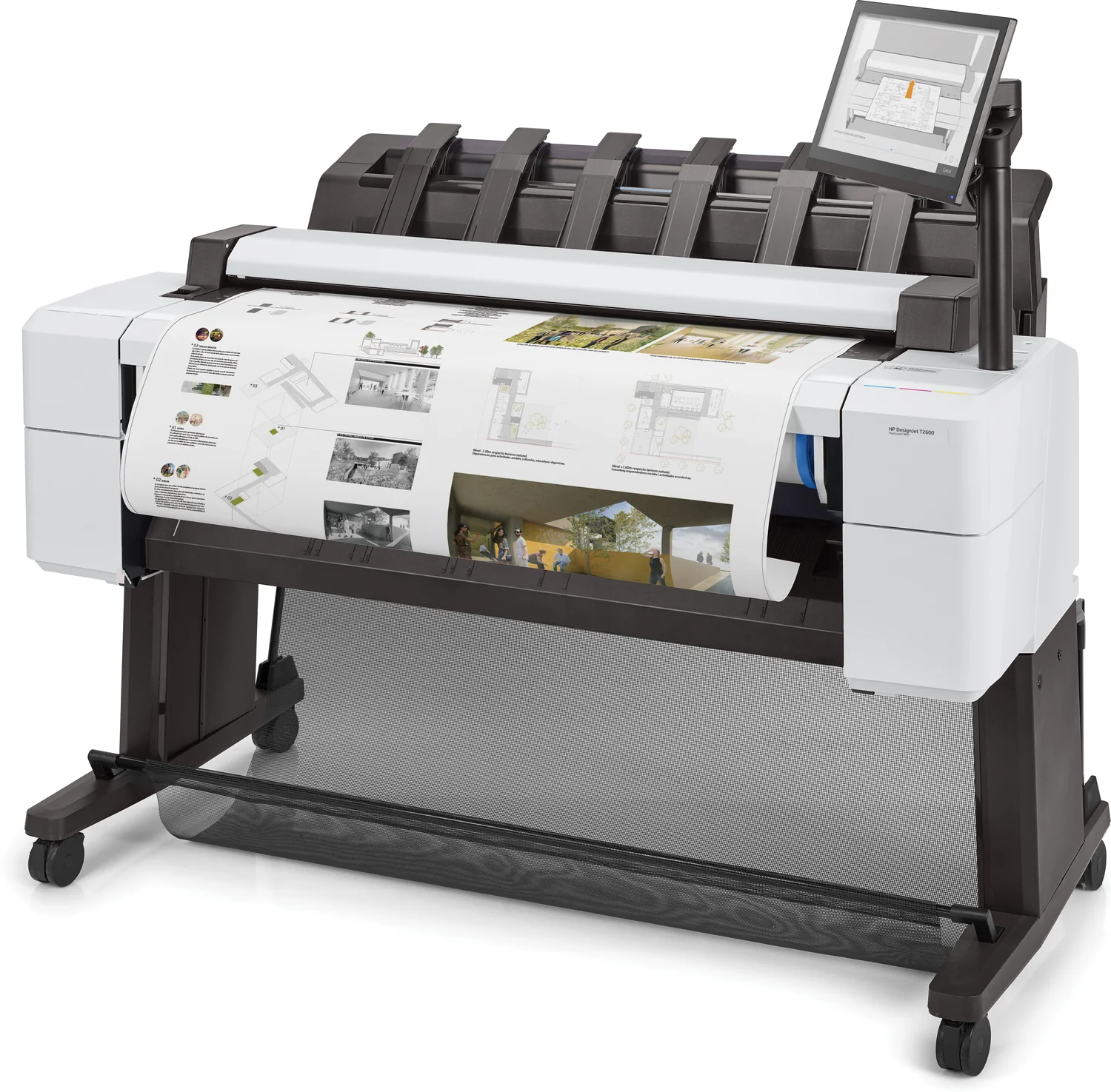 Plotter Multifunções HP DesignJet T2600ps 36" 2400x1200 DPI PostScript 128GB RAM 500GB HDD Branco - Imagem 3
