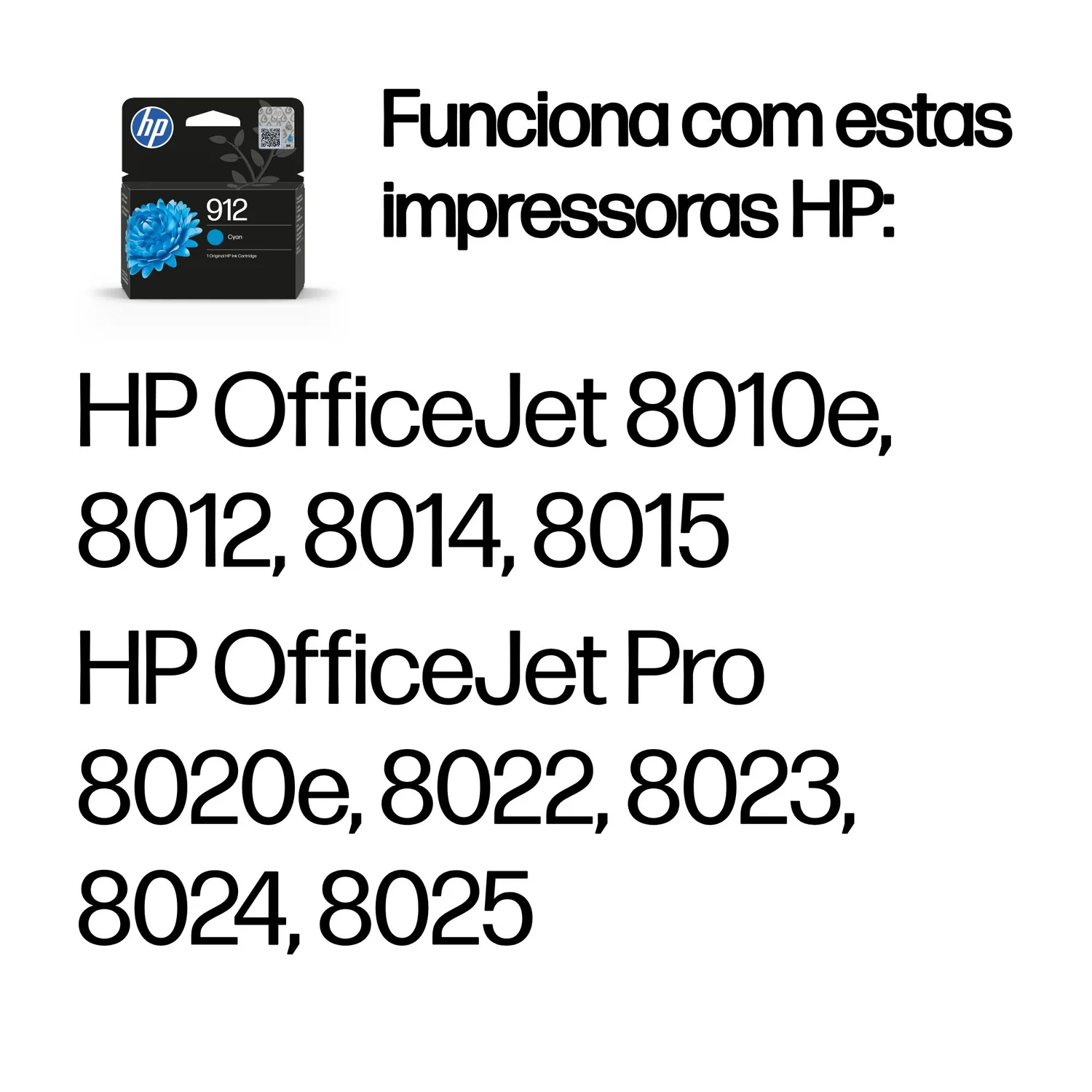 Tinteiro HP 912 Ciano Original 315 páginas OfficeJet 8010/8015 Pro 8020/8025 - Imagem 2