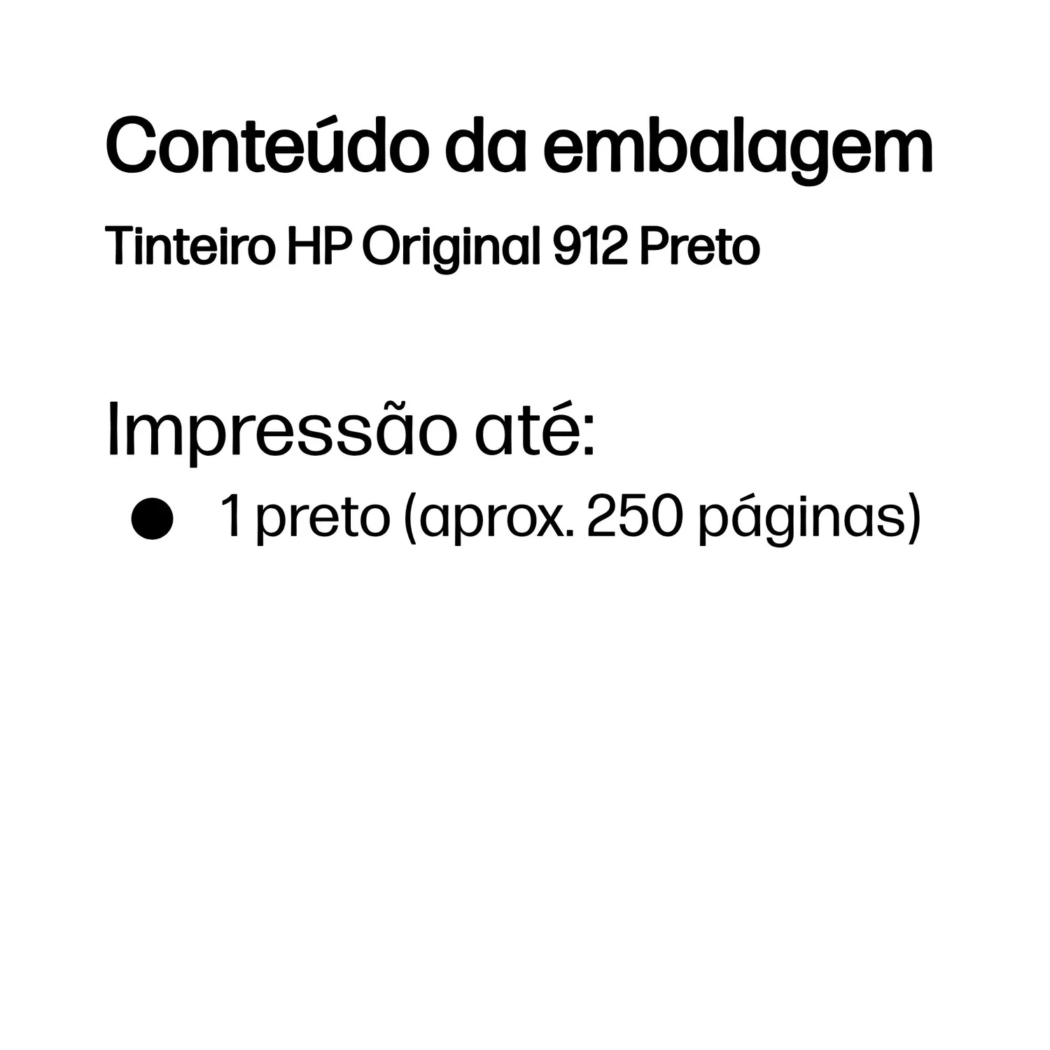 Tinteiro HP 912 Preto Original 300 páginas OfficeJet 8010/8015 Pro 8020/8025 - Imagem 3