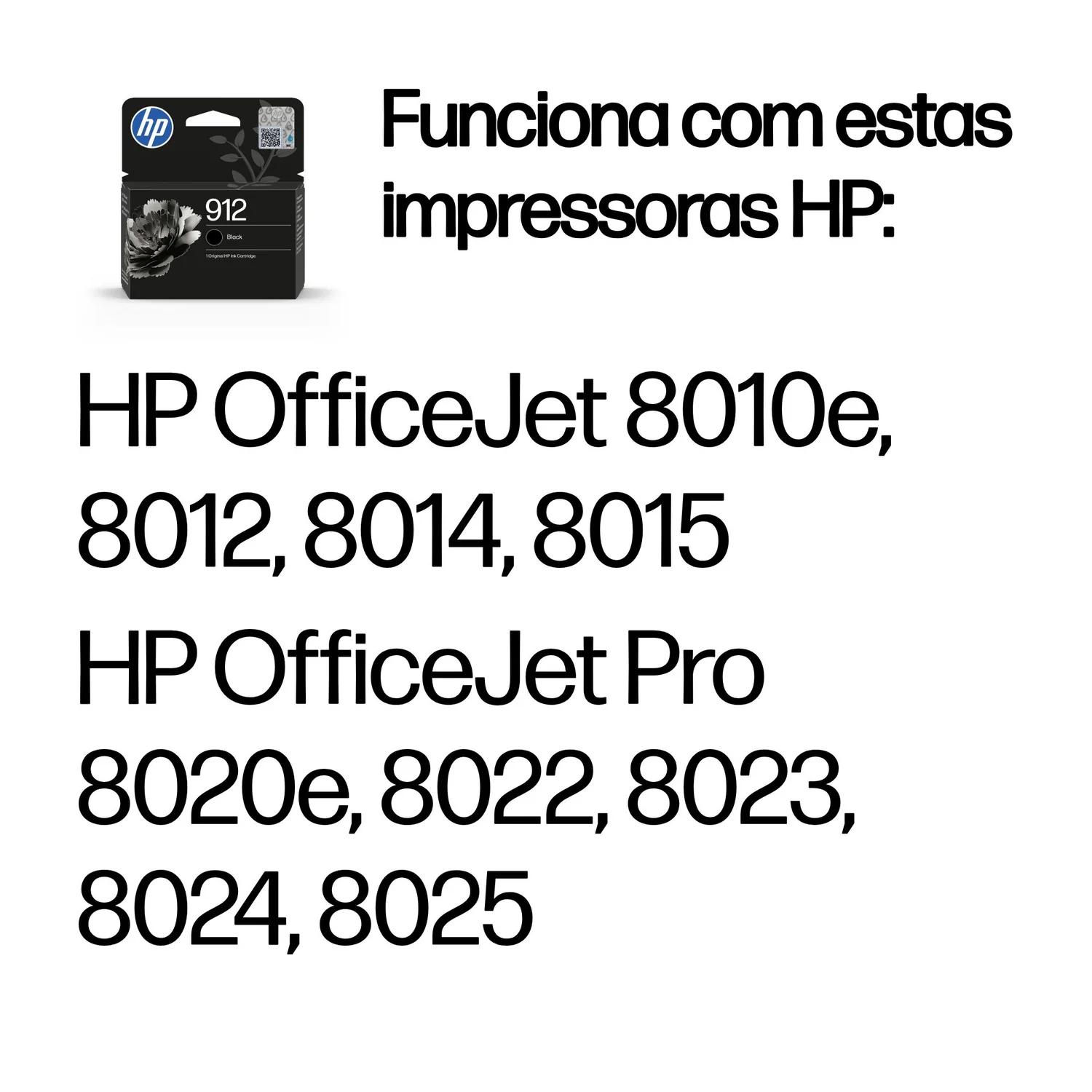 Tinteiro HP 912 Preto Original 300 páginas OfficeJet 8010/8015 Pro 8020/8025 - Imagem 2