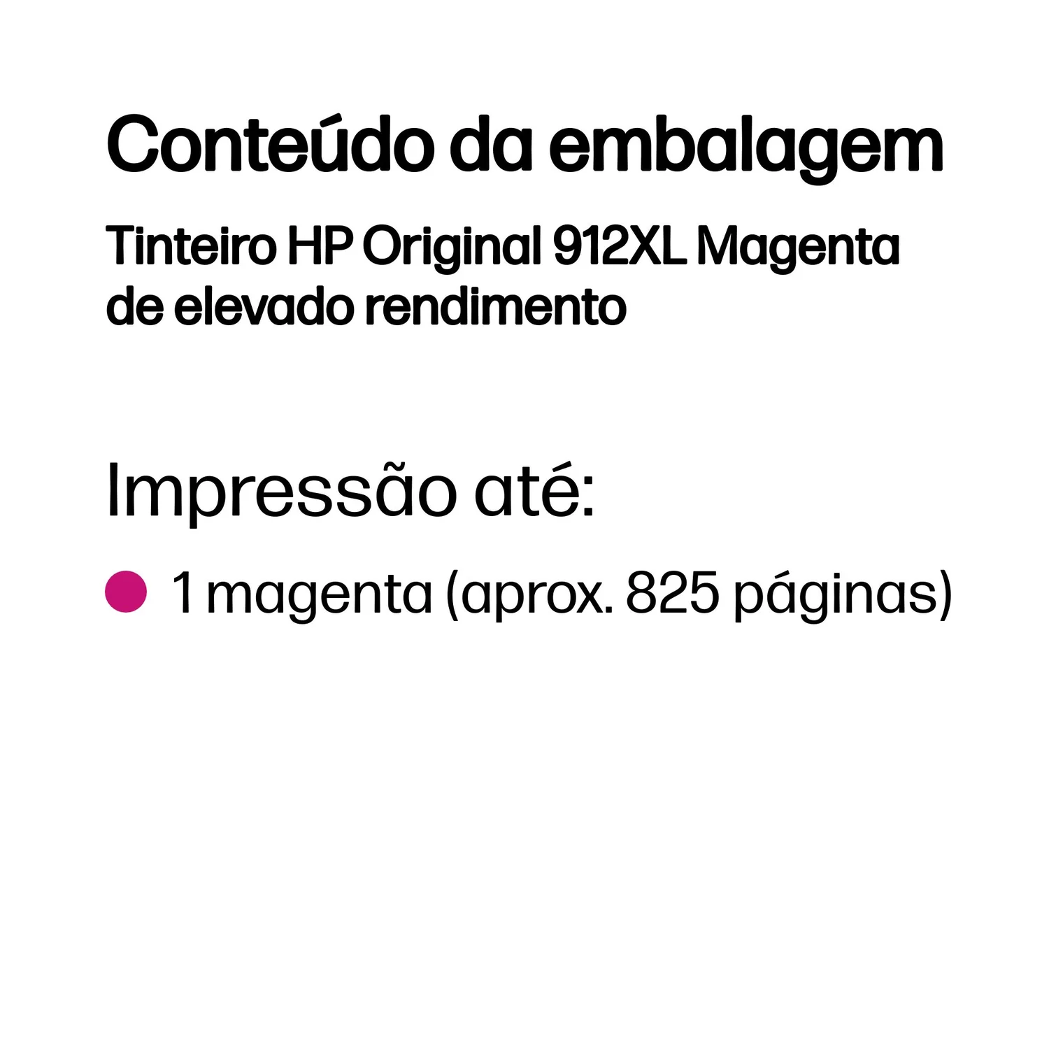 Tinteiro HP 912XL Magenta Original Rendimento Alto 9ml 700 Páginas - Imagem 3