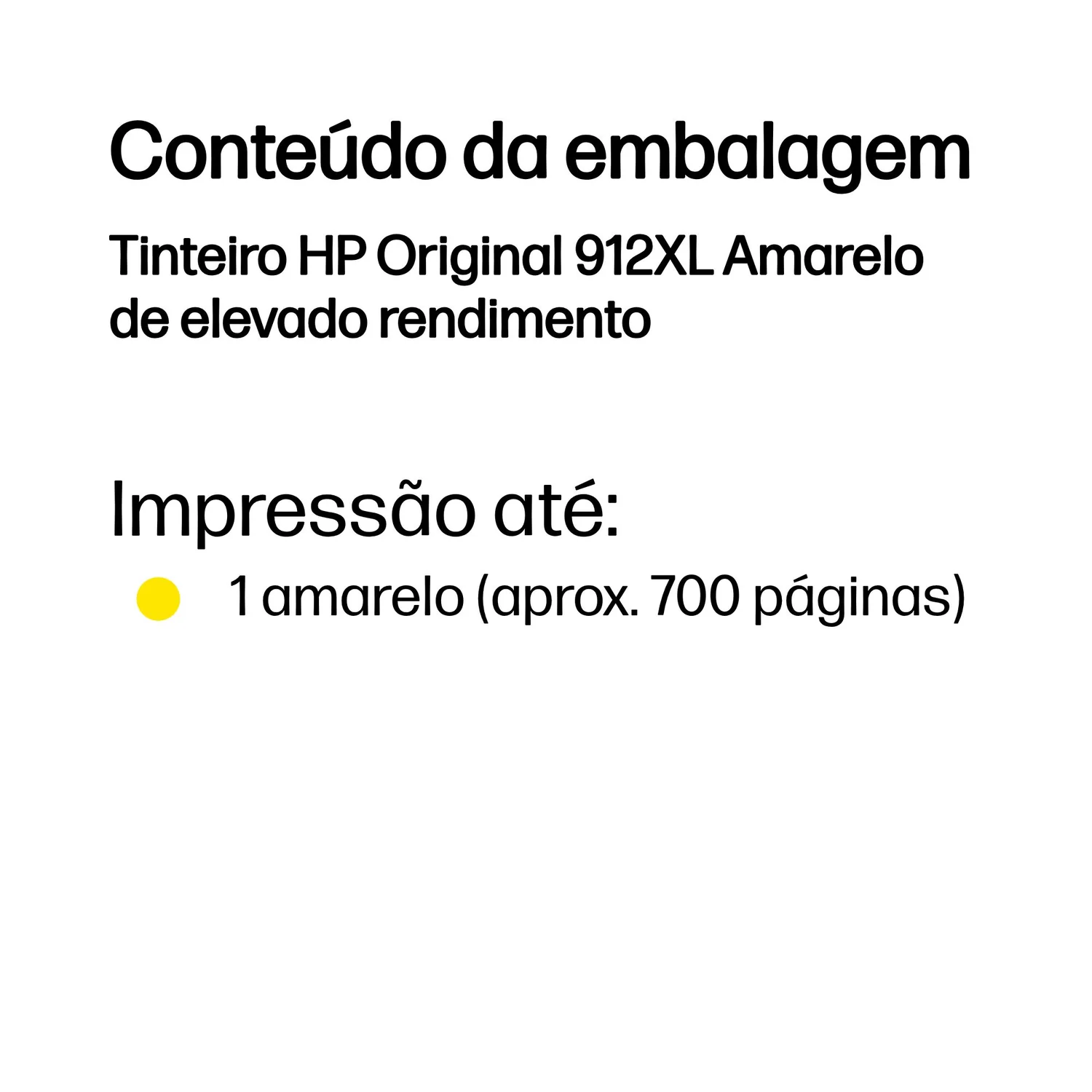 Tinteiro HP 912XL Amarelo de Alto Rendimento (XL) 8.5ml 700 Páginas Original - Imagem 3