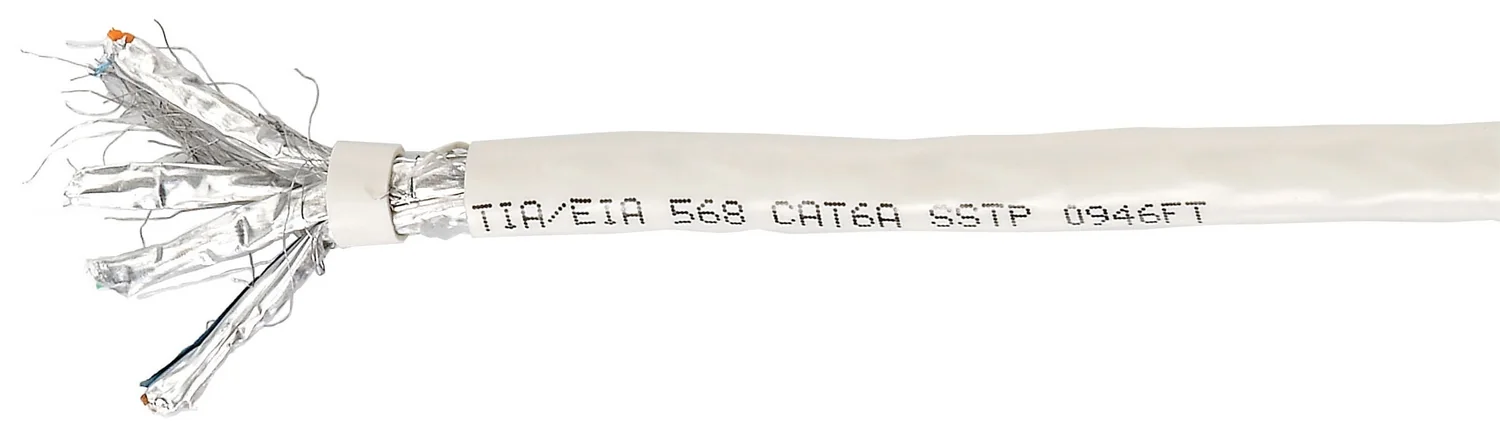 Cabo de Rede Cat6A S/FTP LSZH Cobre Sólido 305m Bege Equip 401493