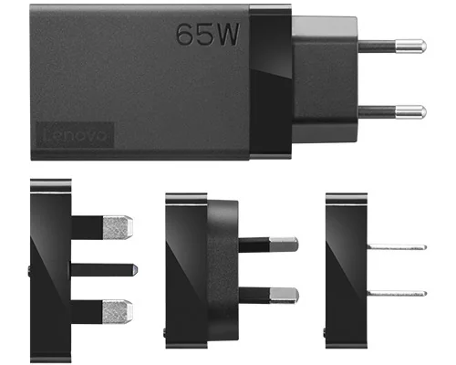 Carregador USB-C Lenovo 65W Travel Adapter Universal AC 4 Tomadas - Imagem 2