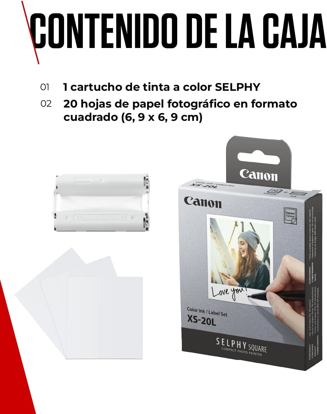 Kit Tinteiros e Papel Canon XS-20L para SELPHY SQUARE QX10 — 20 Folhas - Imagem 7