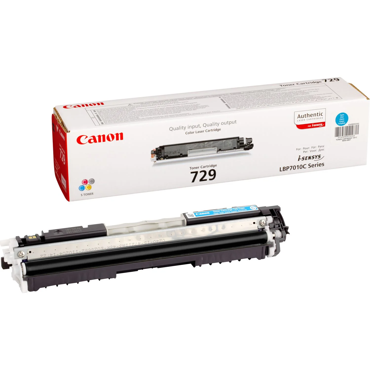 Toner Canon CRG-729 Ciano original 1.000 páginas para i-SENSYS LBP7010C