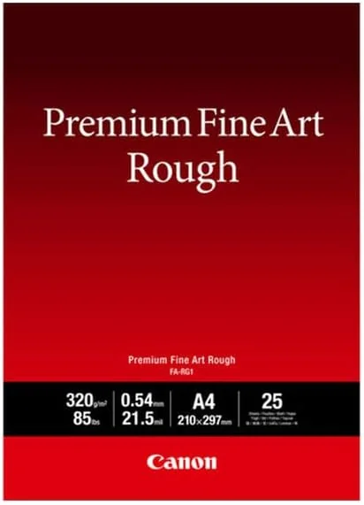 Papel Fotográfico Canon Premium FineArt Rough A3 320 g/m² — 25 Folhas