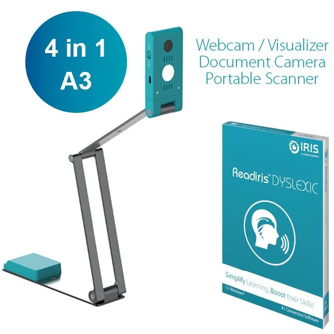 Scanner suspenso IRIS IRIScan Visualizer 7 Dyslexic A3 13MP USB-C para dislexia