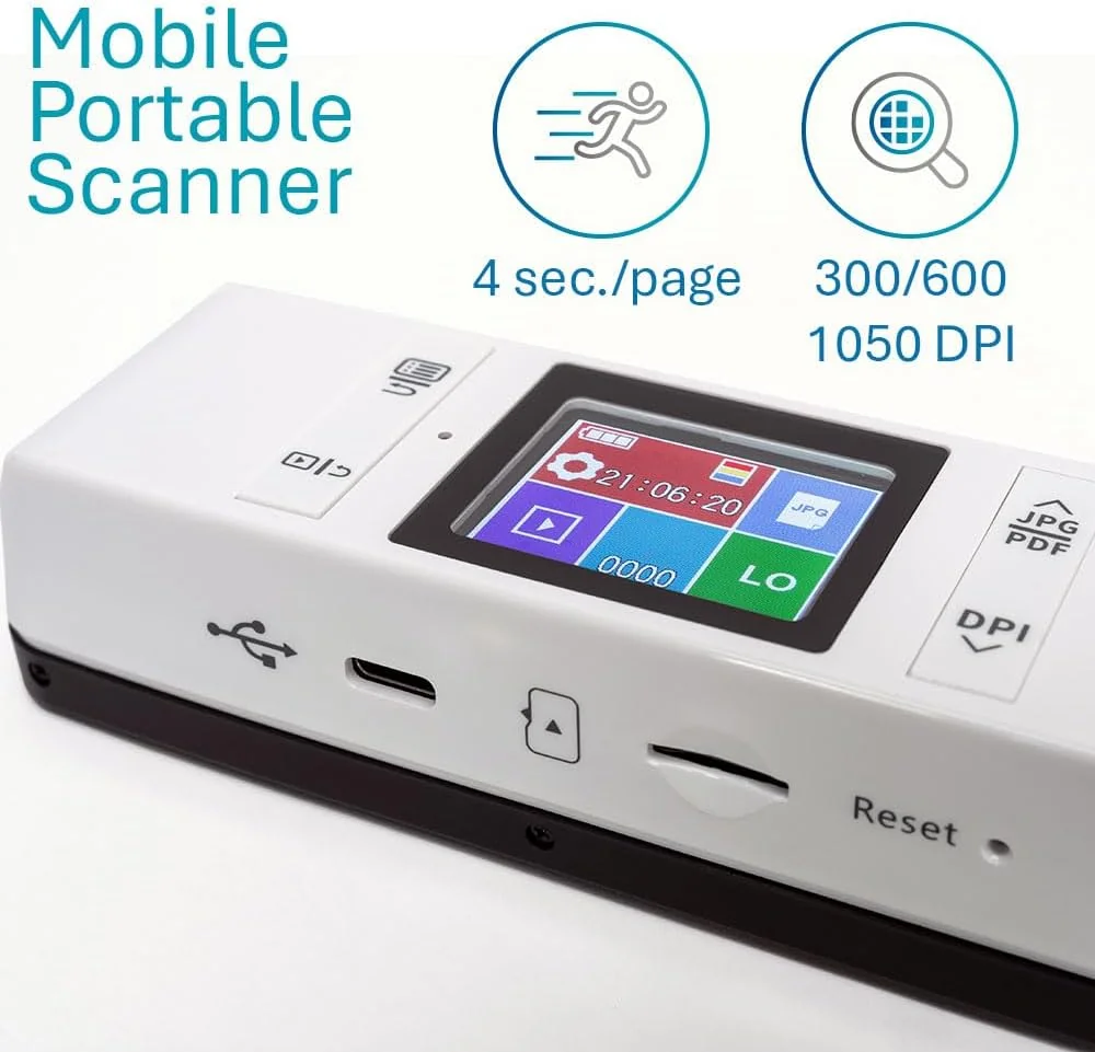Scanner portátil de mão IRIS IRIScan Book 7 A4 com Wi-Fi e cartão microSD - Imagem 2