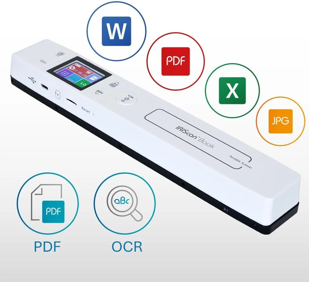Scanner portátil IRIScan Book 7 Dyslexic IRIS USB-C A4 1050 DPI bateria - Imagem 3