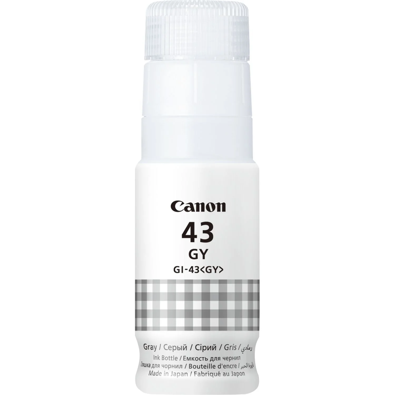 Garrafa de tinta Canon GI-43 GY Cinzento Original para MAXIFY G540 e G640 - Imagem 1