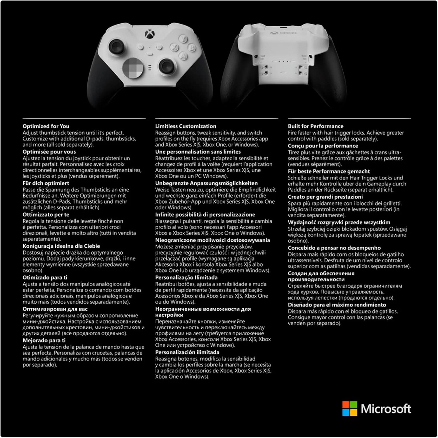 Comando Microsoft Xbox Elite Wireless Controller Series 2 - Core Branco - Imagem 11