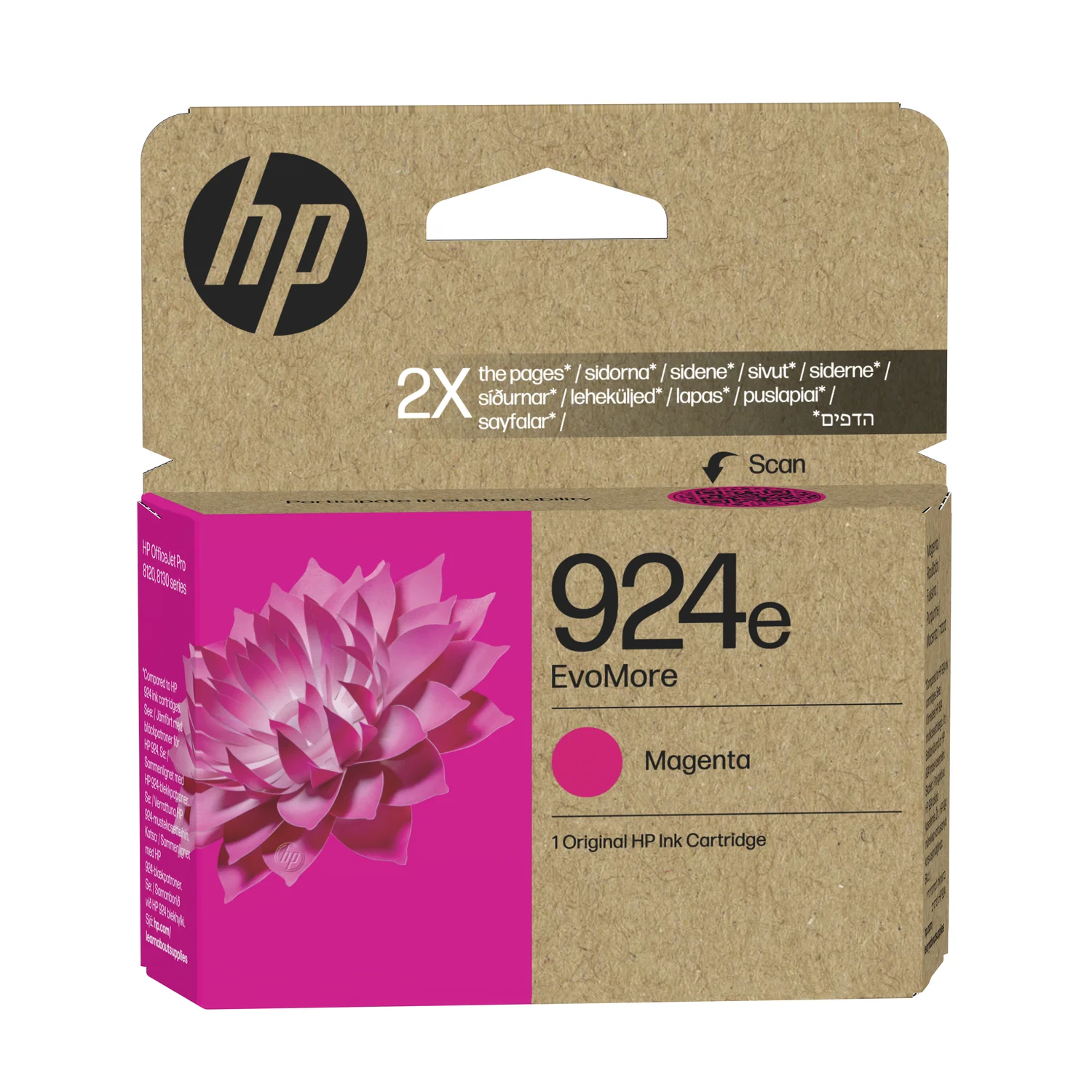 Tinteiro HP 924e EvoMore Magenta Original Rendimento Alto (XL) 800 Páginas