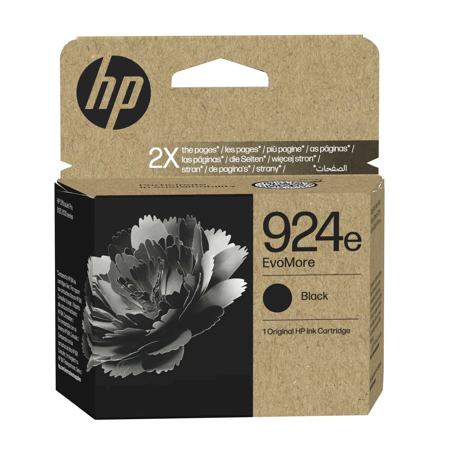 Tinteiro HP 924e EvoMore Original Preto XL 1000 Págs Sustentável OfficeJet Pro
