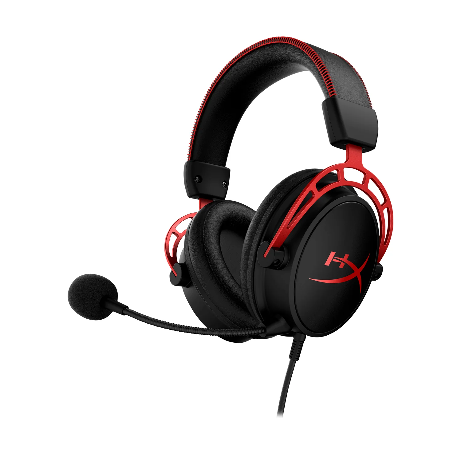 Auscultadores gaming HyperX Cloud Alpha com microfone destacável preto e vermelho