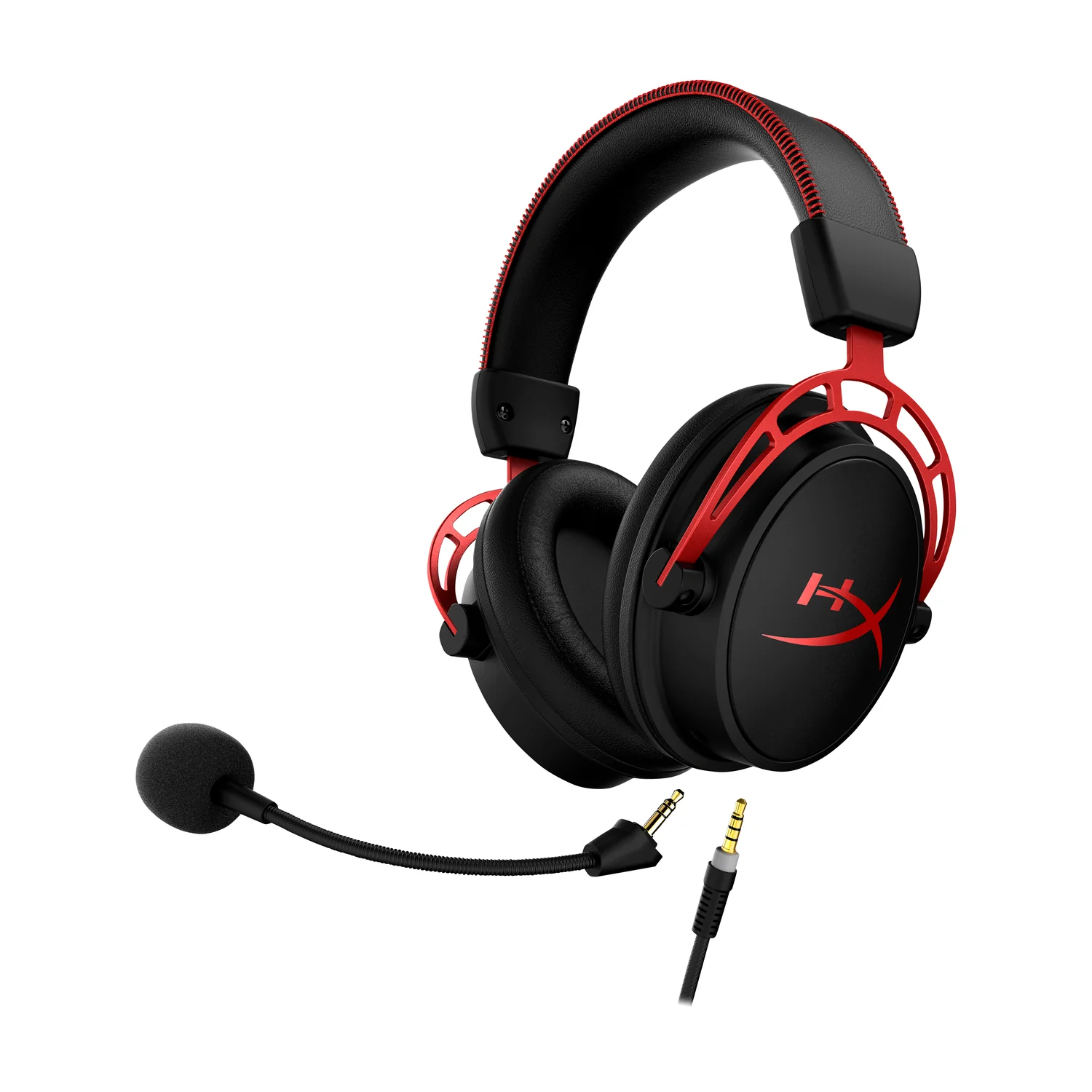 Auscultadores gaming HyperX Cloud Alpha com microfone destacável preto e vermelho - Imagem 8
