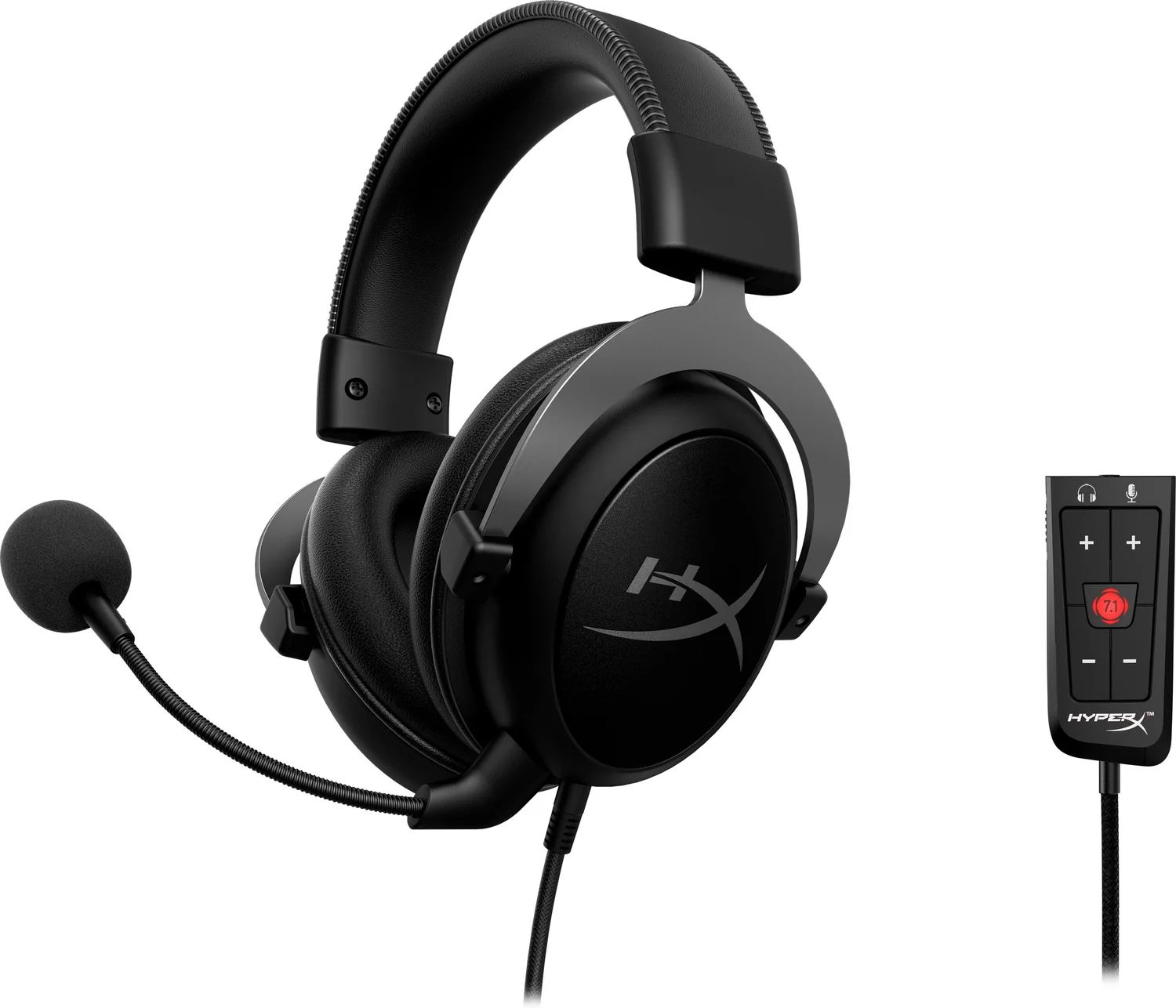Auscultadores Gaming HyperX Cloud II Som Surround 7.1 Virtual Drivers 53mm Microfone Cancelamento Ruído Preto/Cinzento - Imagem 3