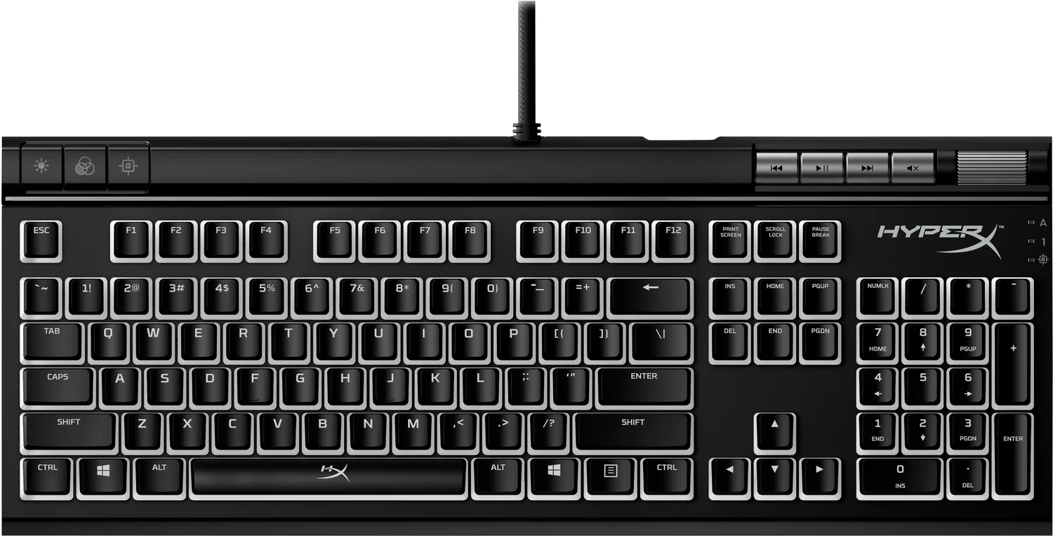 Teclado Mecânico Gaming HyperX Alloy Elite 2 Switches Blue RGB USB Preto Layout US - Imagem 4