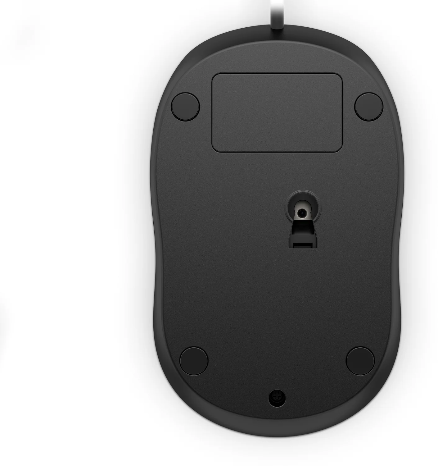 Rato com fios HP 1000 USB 1200 DPI ótico 3 botões ambidestro preto - Imagem 4