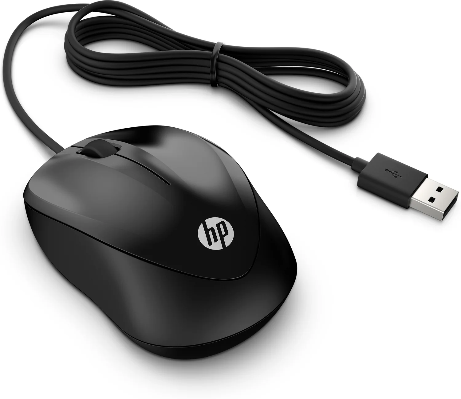 Rato com fios HP 1000 USB 1200 DPI ótico 3 botões ambidestro preto - Imagem 2