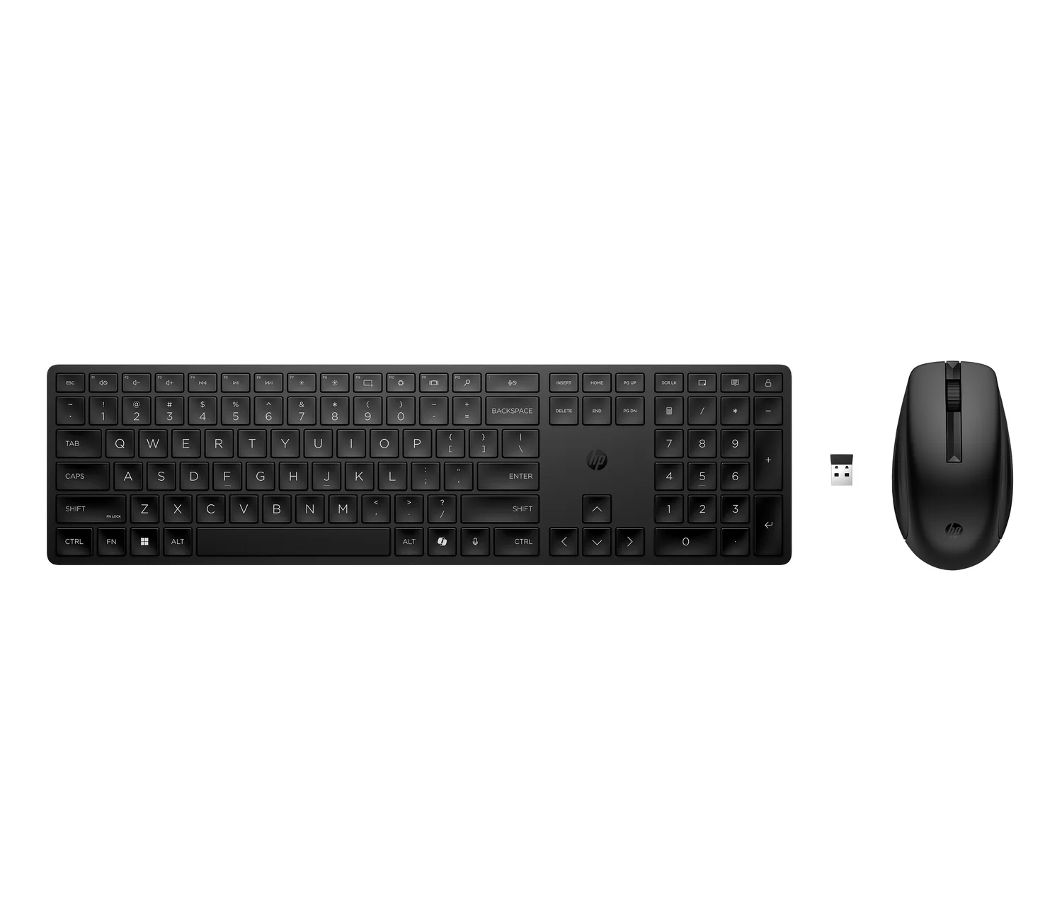 Combo Teclado e Rato Francês HP 655 Sem Fios 2.4GHz 4000 DPI Teclas Silenciosas Resistente a Derrames Preto - Imagem 2