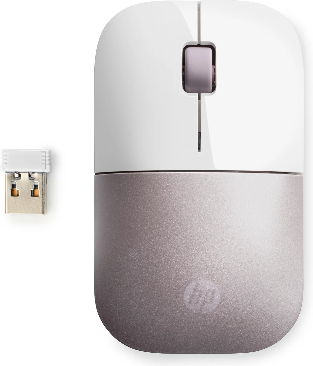 Rato sem fios HP Z3700 1200 DPI USB rosa e branco