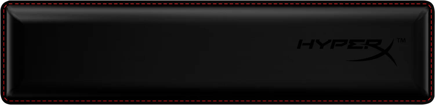 Apoio de Pulsos HyperX para Teclado Tenkeyless em Gel e Borracha Preto - Imagem 1