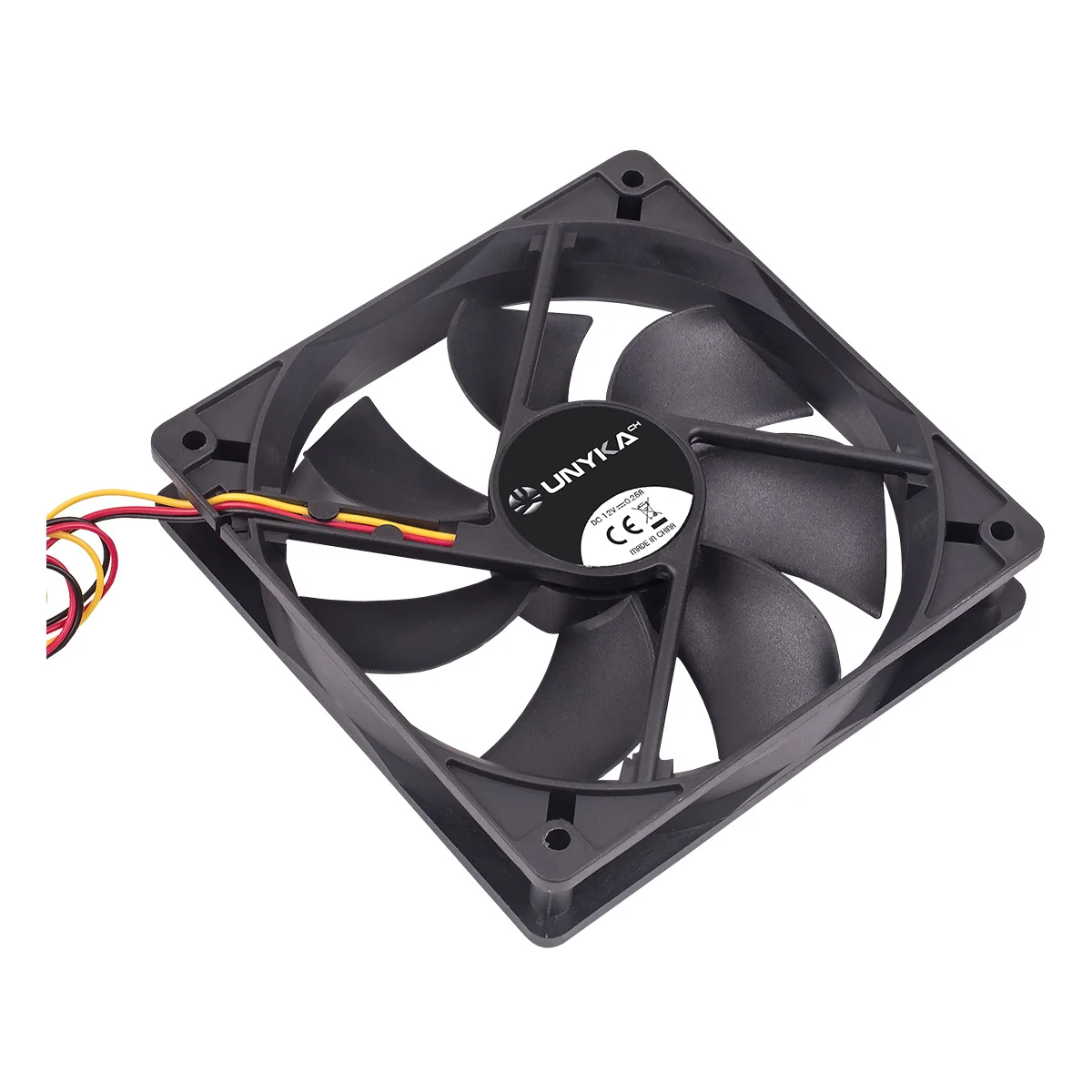 Ventoínha UNYKAch 120mm com Controlo de Temperatura Conetor P4 Preto - Imagem 4
