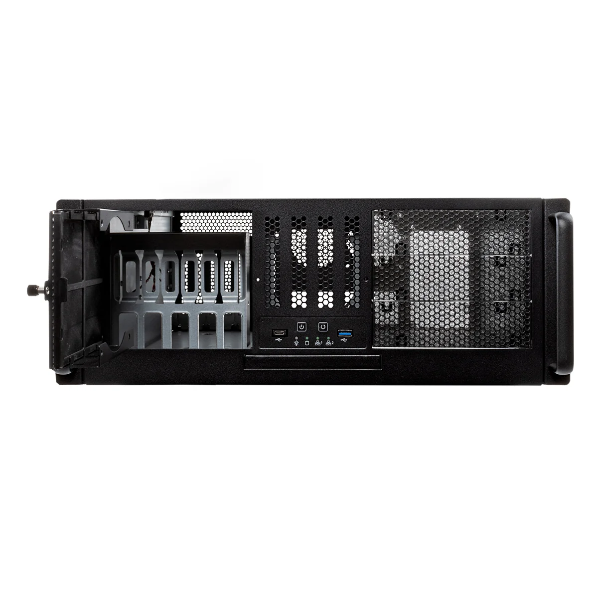Caixa Rack servidor UNYKAch UK-4329 19" 4U USB-C Preto/Prateado - Imagem 6